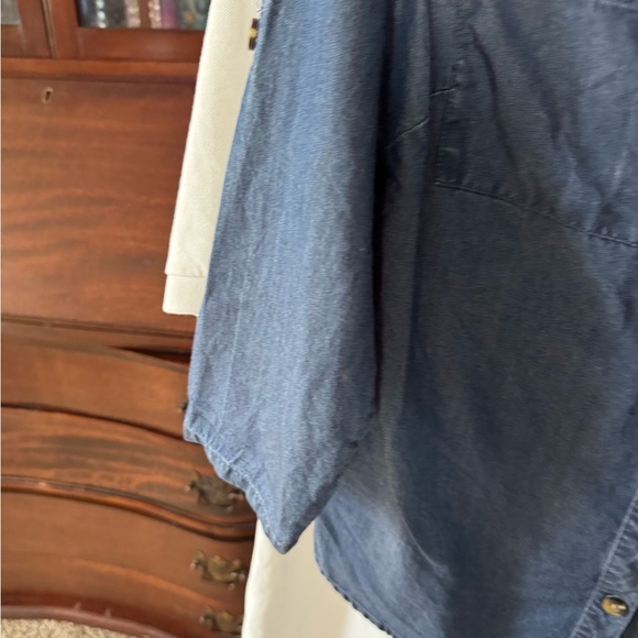 Madison Grey denim shirt size Petite Small like new - Picture 2 of 5